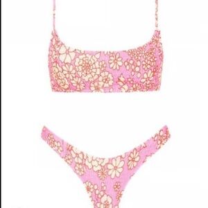 Triangl Swimwear Pink Floral Bikini Set